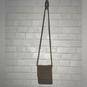 The Sak Brown/Tan Y2K Crotchet Small Crossbody Bag Zip-up